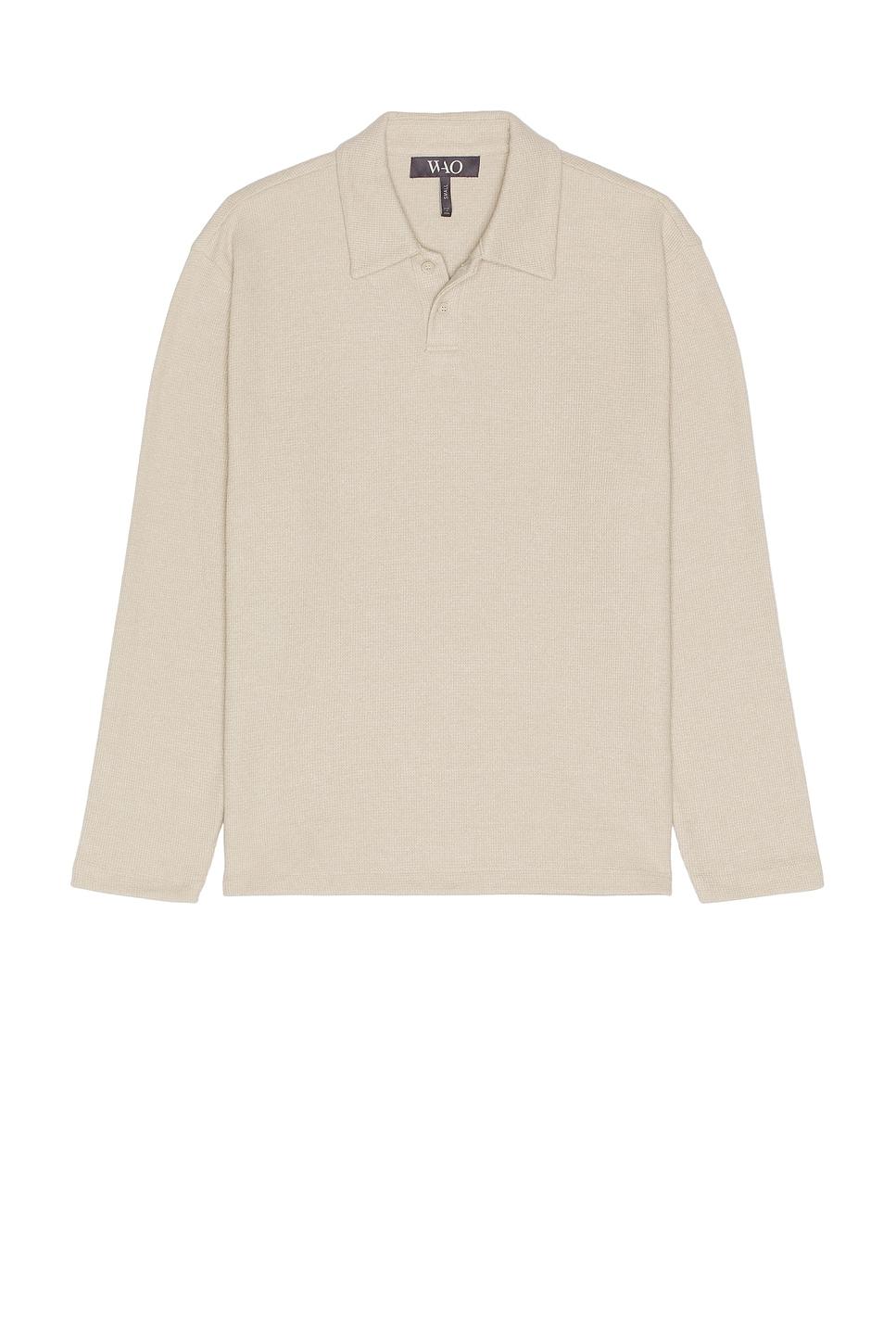 The Textured Long Sleeve Polo Product Image