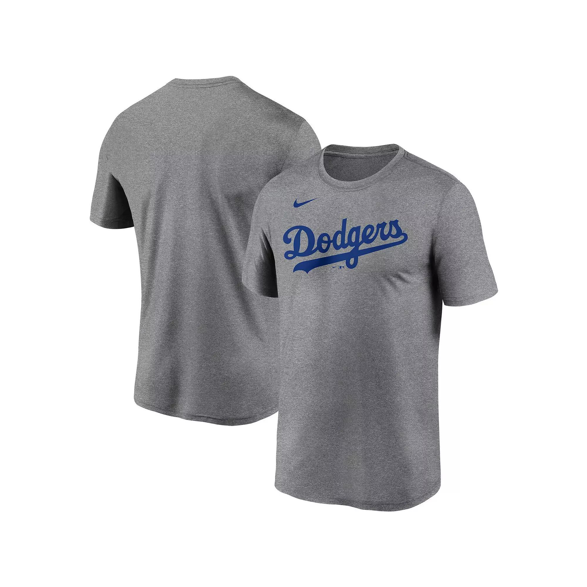 Men's Nike Gray Los Angeles Dodgers Wordmark Legend T-Shirt, Size: XL, Grey Product Image