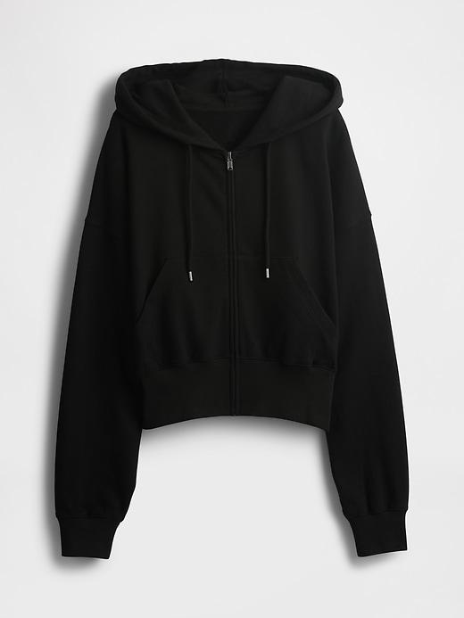 French Terry Oversized Zip Wedge Hoodie Product Image