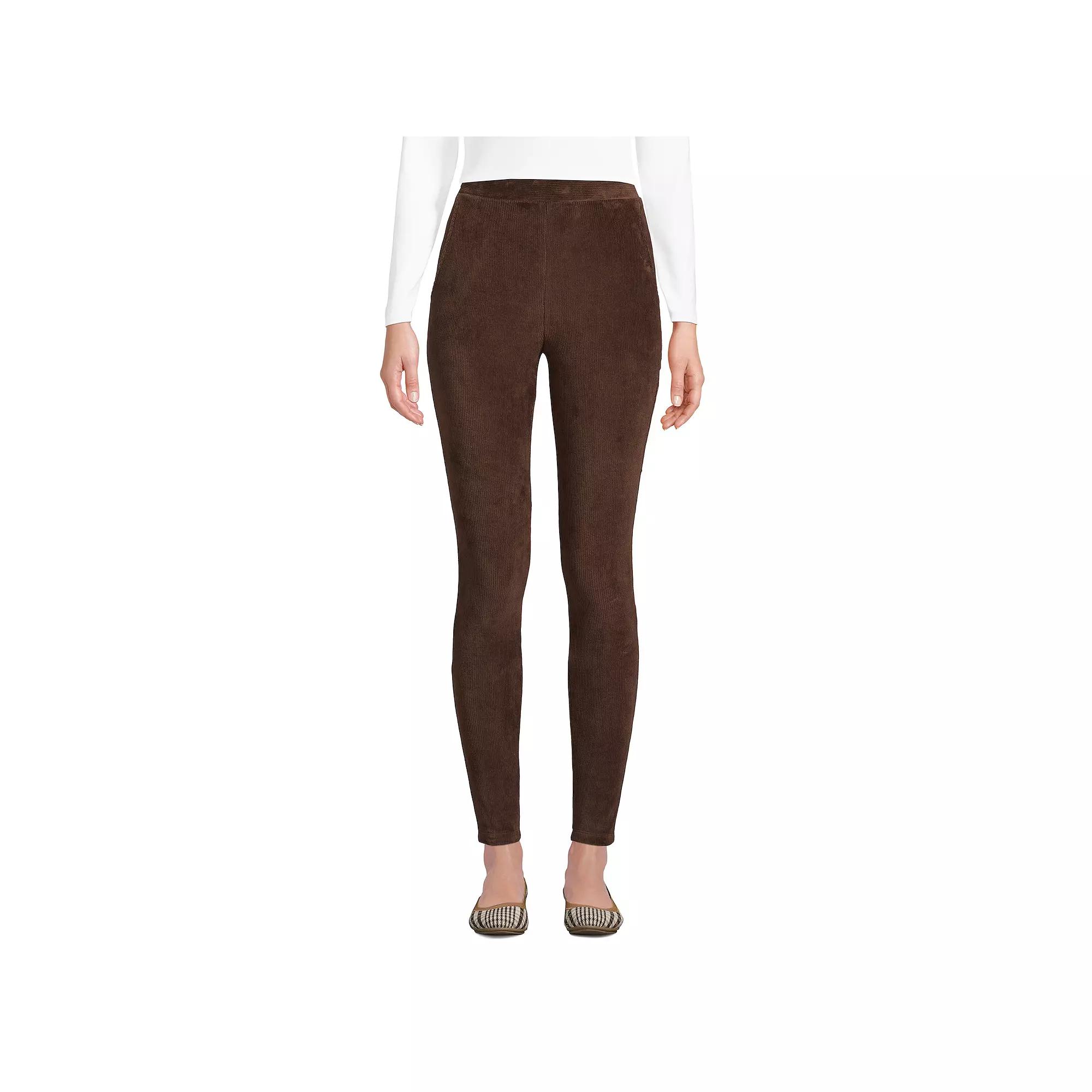 Petites' Lands' End Sport Knit High-Rise Corduroy Leggings, Women's,  Product Image