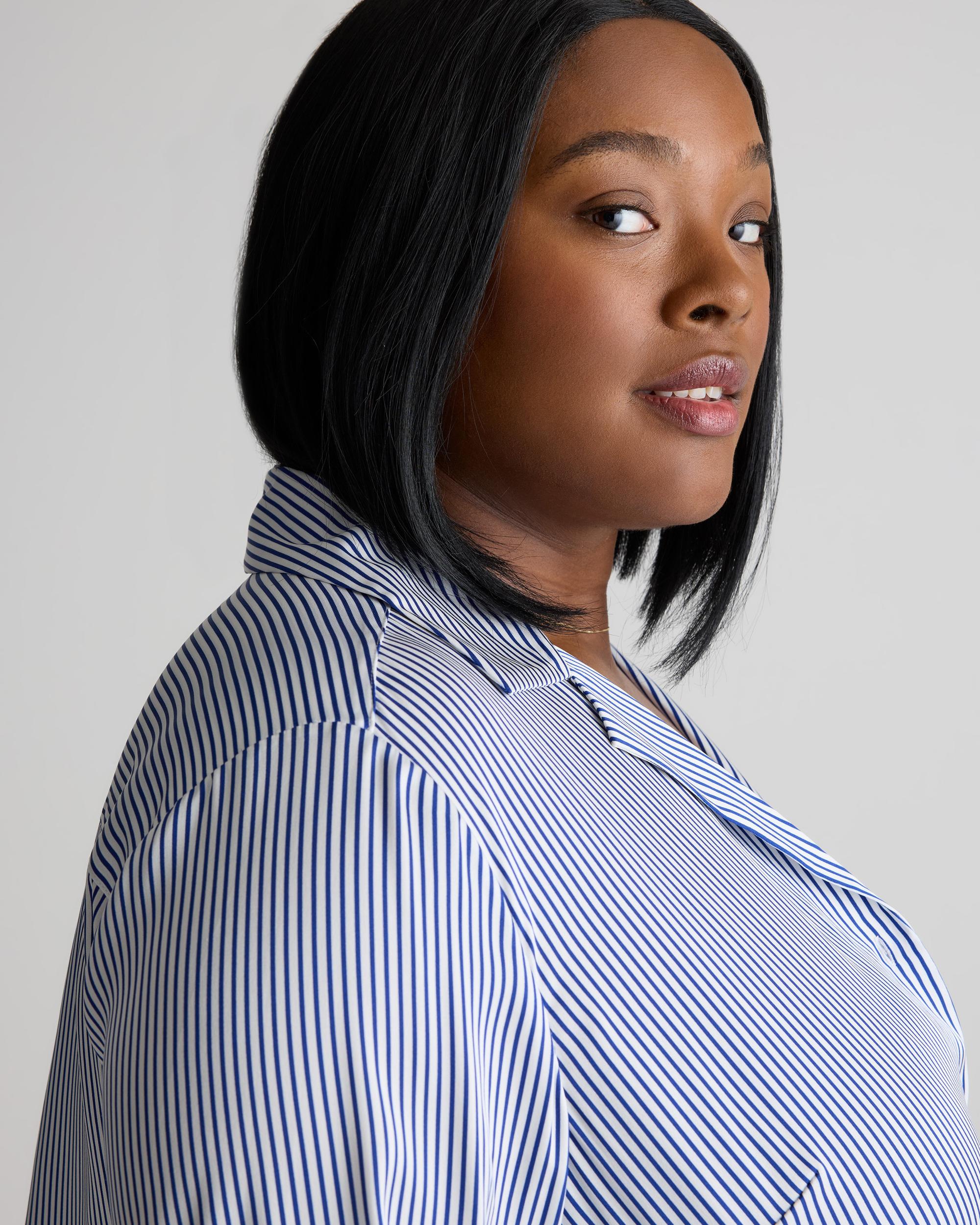 Quince | Women's Washable Stretch Silk Notch Collar Blouse Product Image