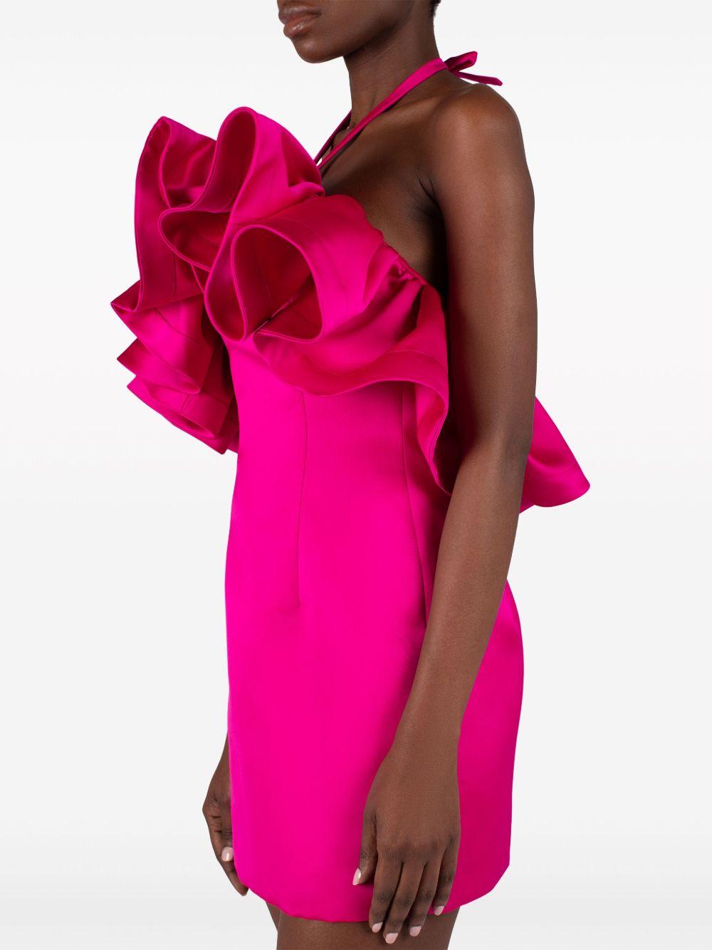 ruffle-detail off-shoulder dress Product Image