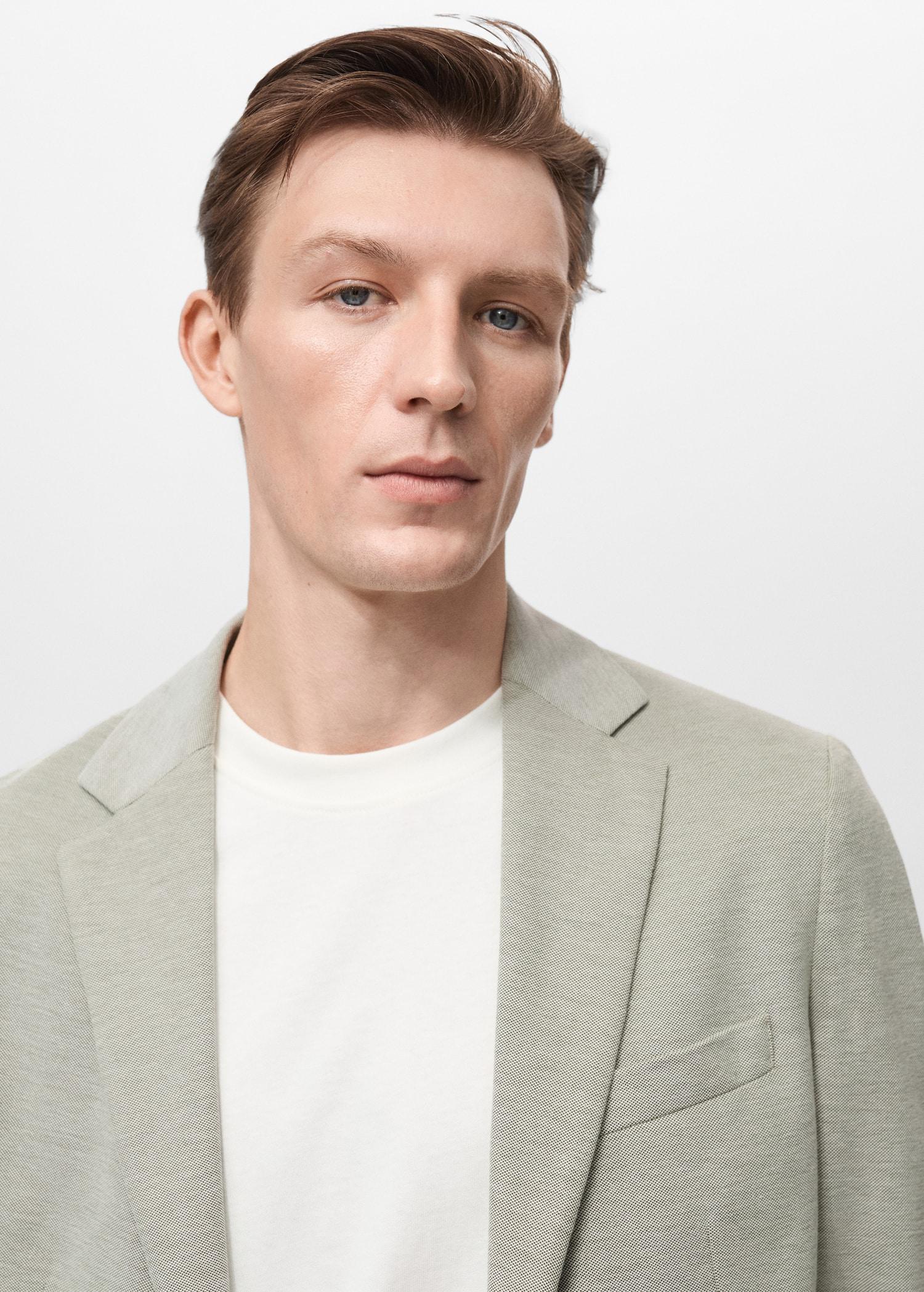 Verner slim-fit cotton blazer - Men | MANGO USA Product Image