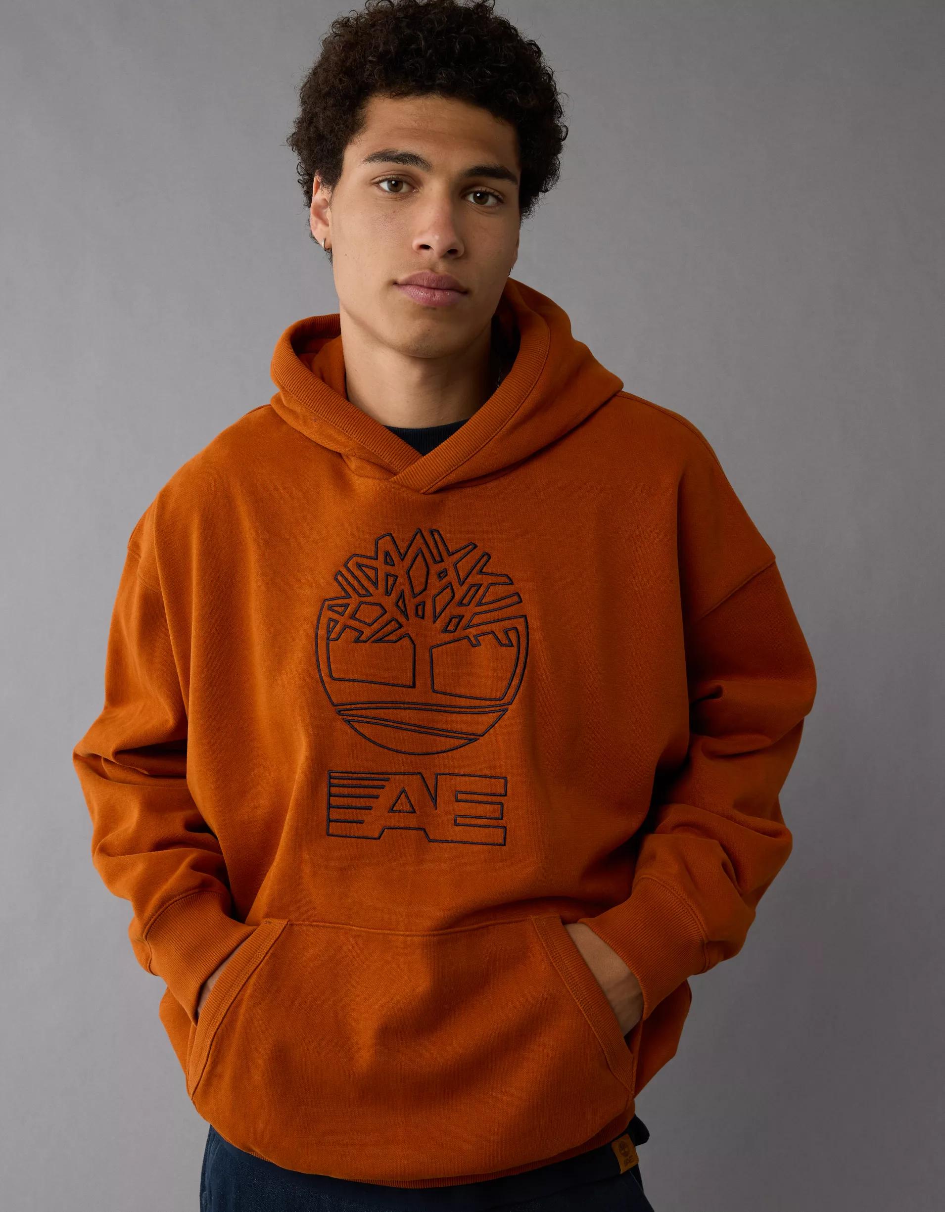 Timberland x AE Embroidered Cotton Hoodie Product Image