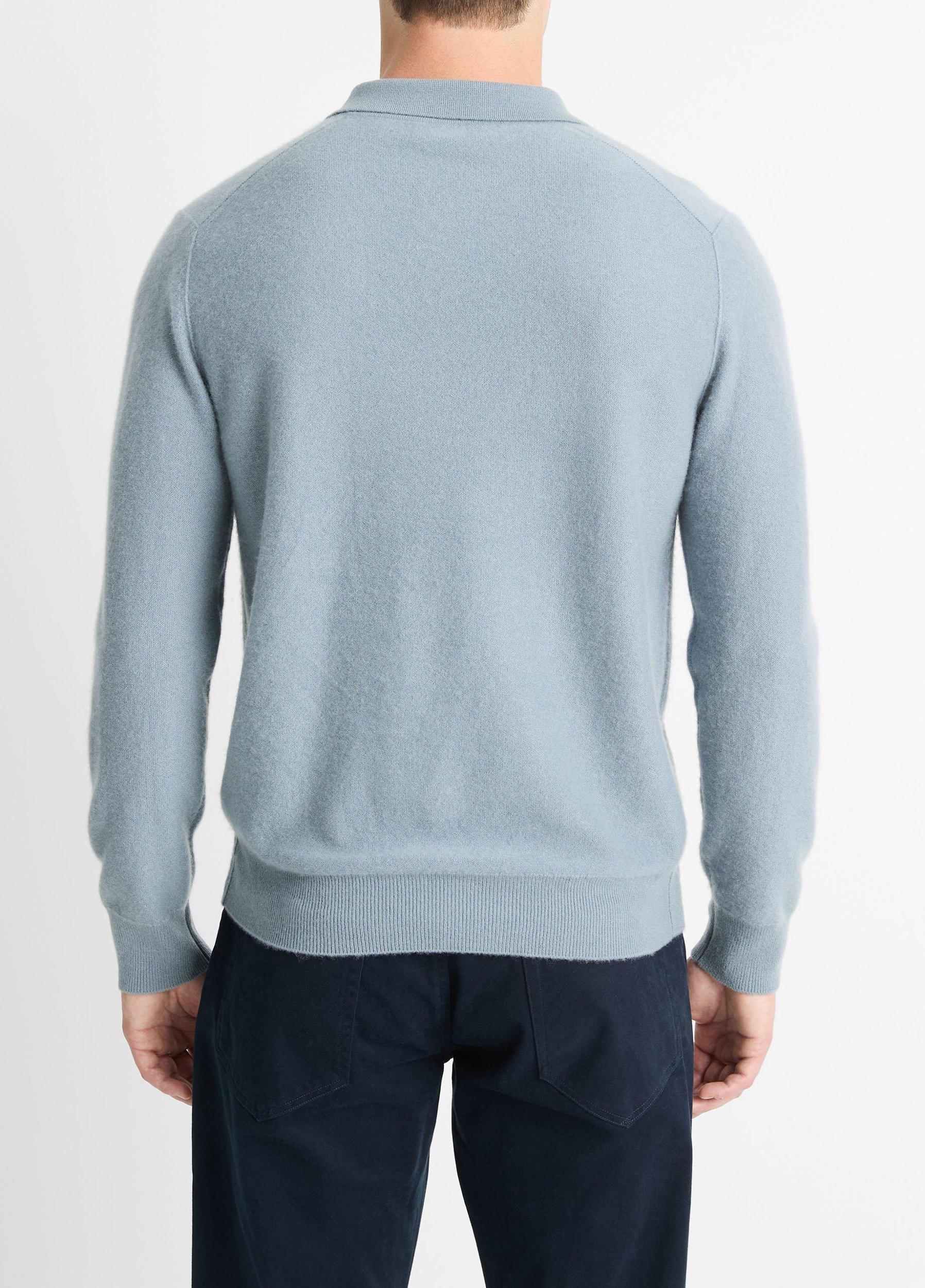 Plush Cashmere Johnny-Collar Polo Product Image