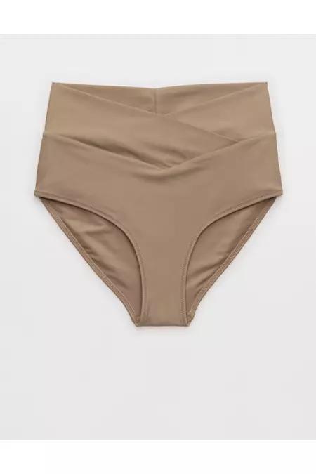 Aerie Crossover High Waisted Bikini Bottom Women's Product Image