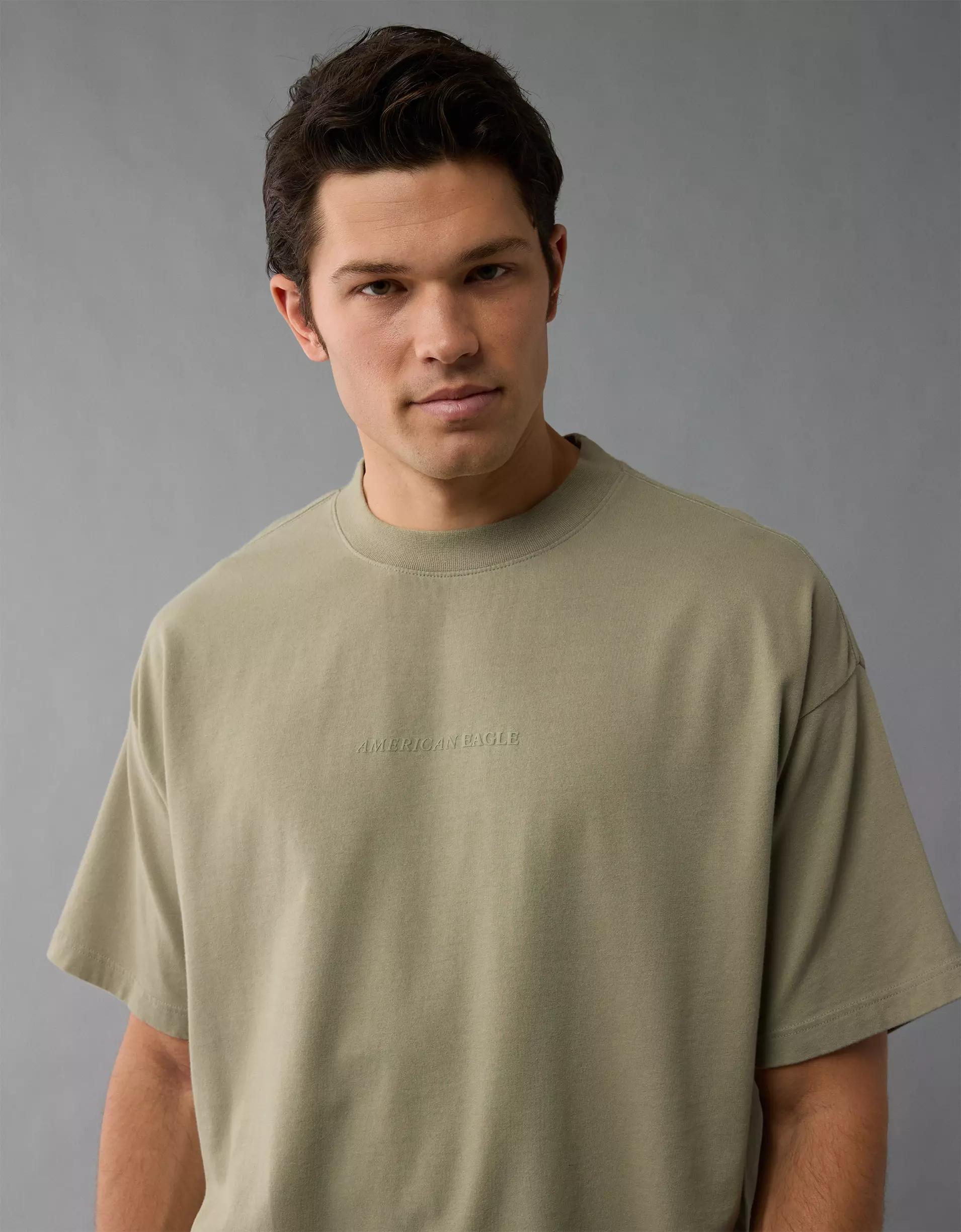 AE Laidback Luxe Heavyweight Oversized Logo Graphic T-Shirt Product Image