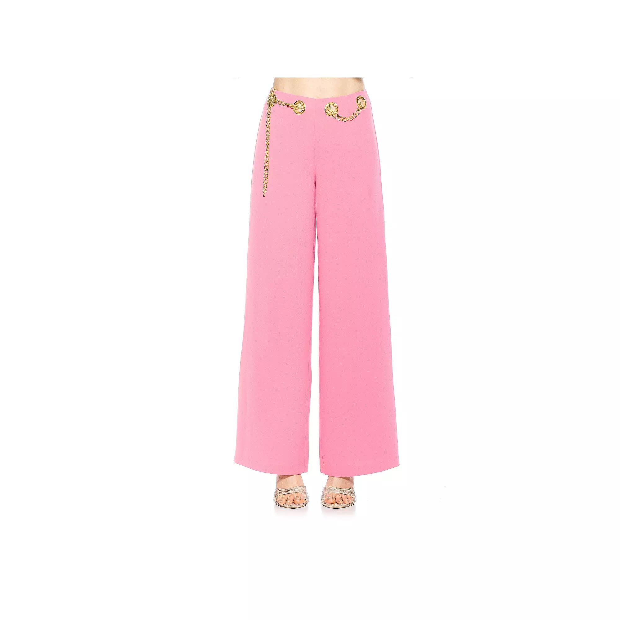 Women's ALEXIA ADMOR Cassie Wide Leg Mid Rise Pants,  Product Image