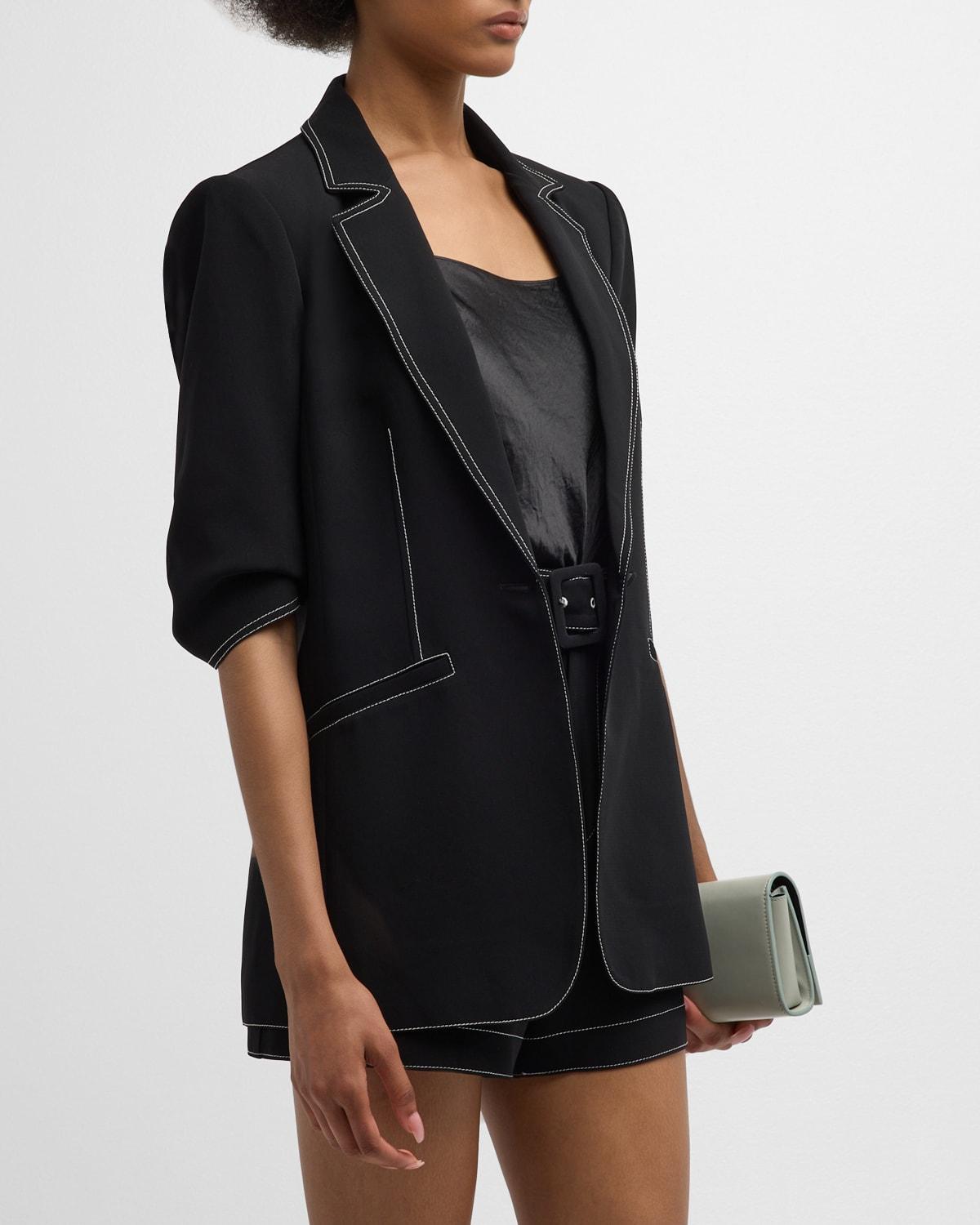 Cinq a Sept Khloe Ruched-Cuff Blazer Product Image