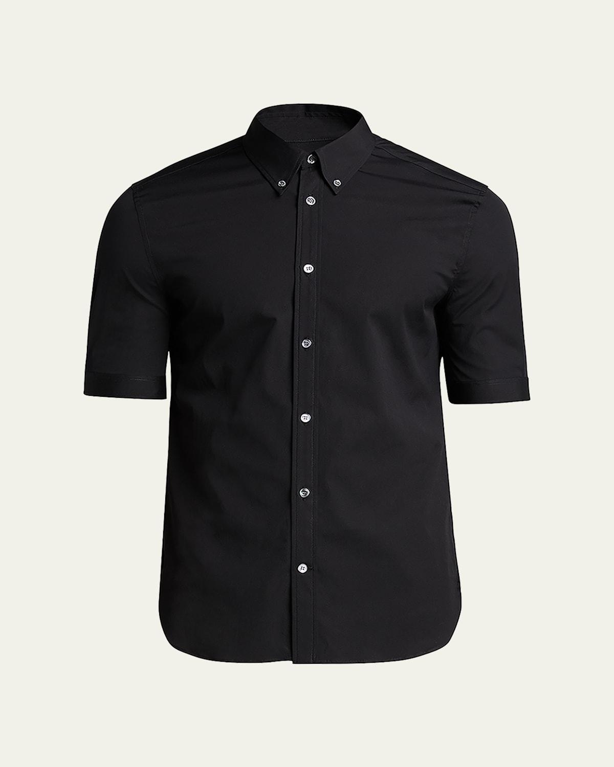 Mens Classic Cotton Short-Sleeve Sport Shirt Product Image