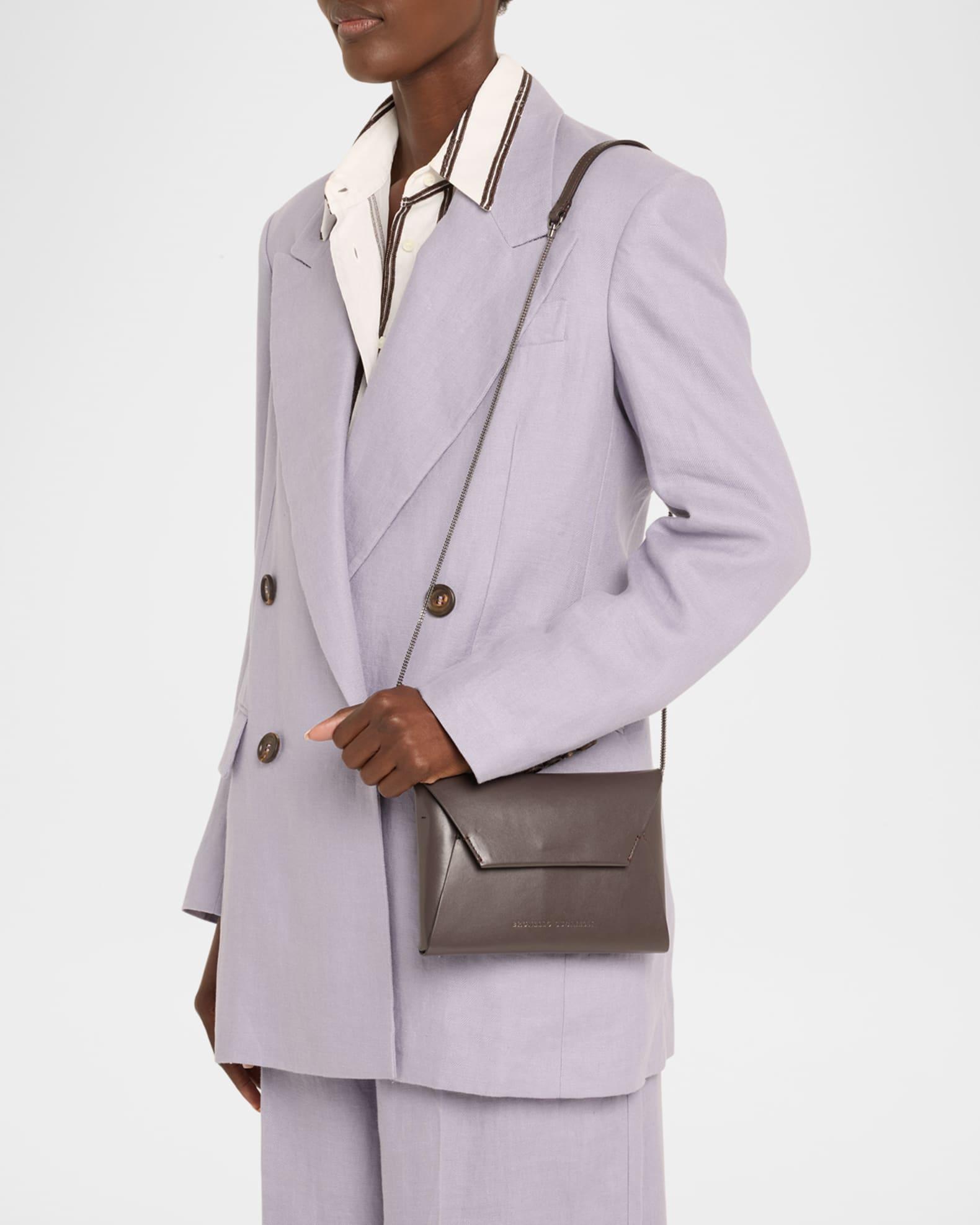 Envelope Flap Leather Clutch Bag Product Image