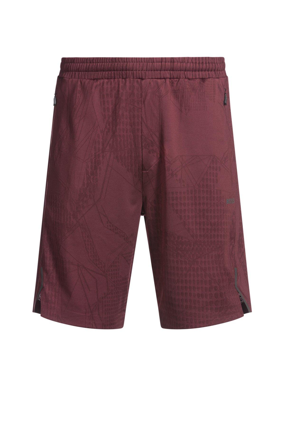 Active patterned shorts in four-way stretch fabric Product Image