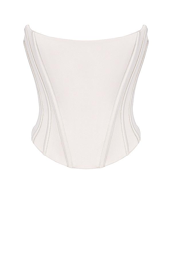 Genevieve  vintage cream lace back corset Product Image