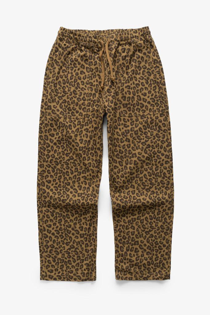Patterned Chef Pants - Brown Leopard Product Image
