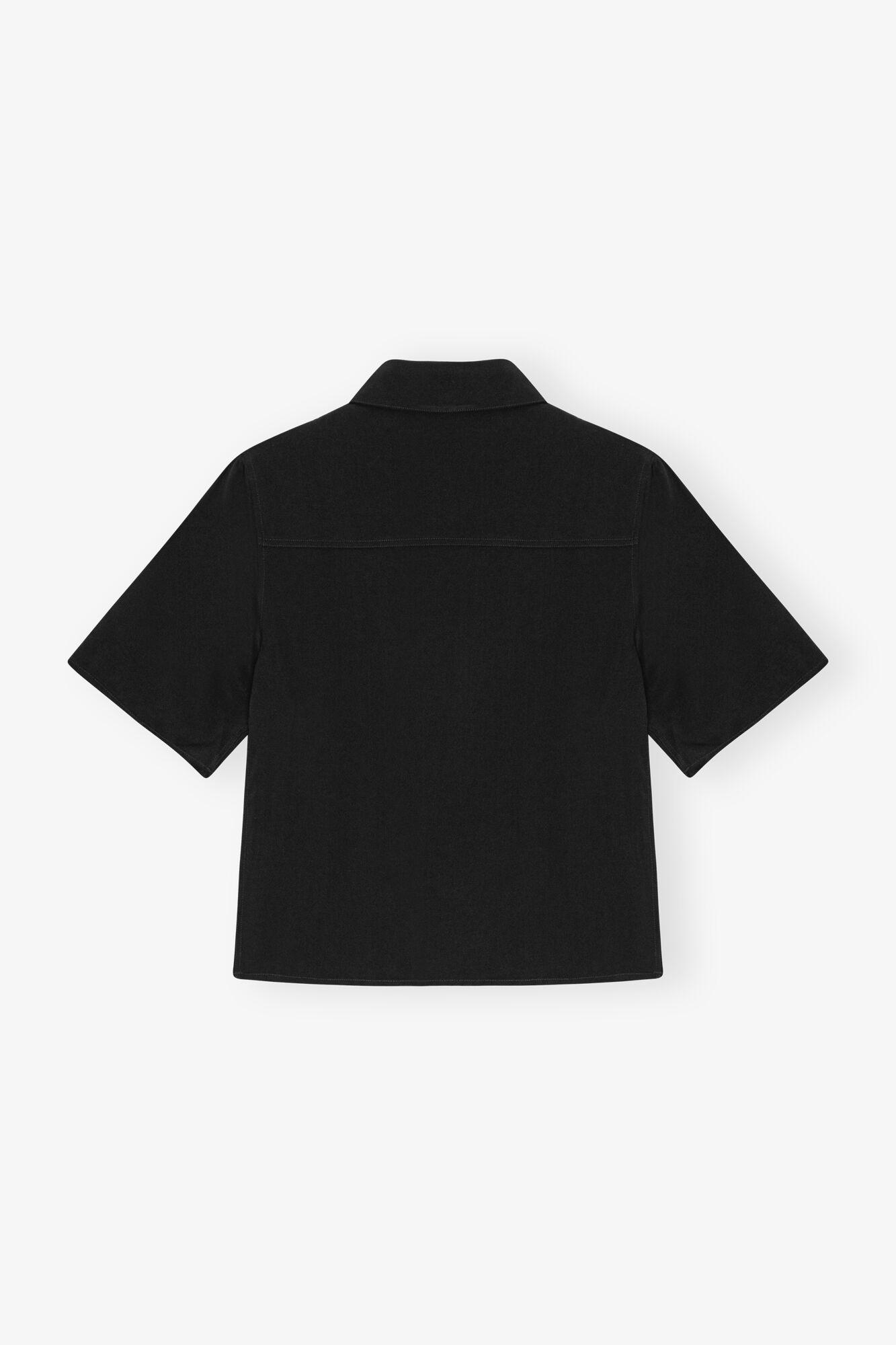 Black Viscose Twill Shirt Product Image