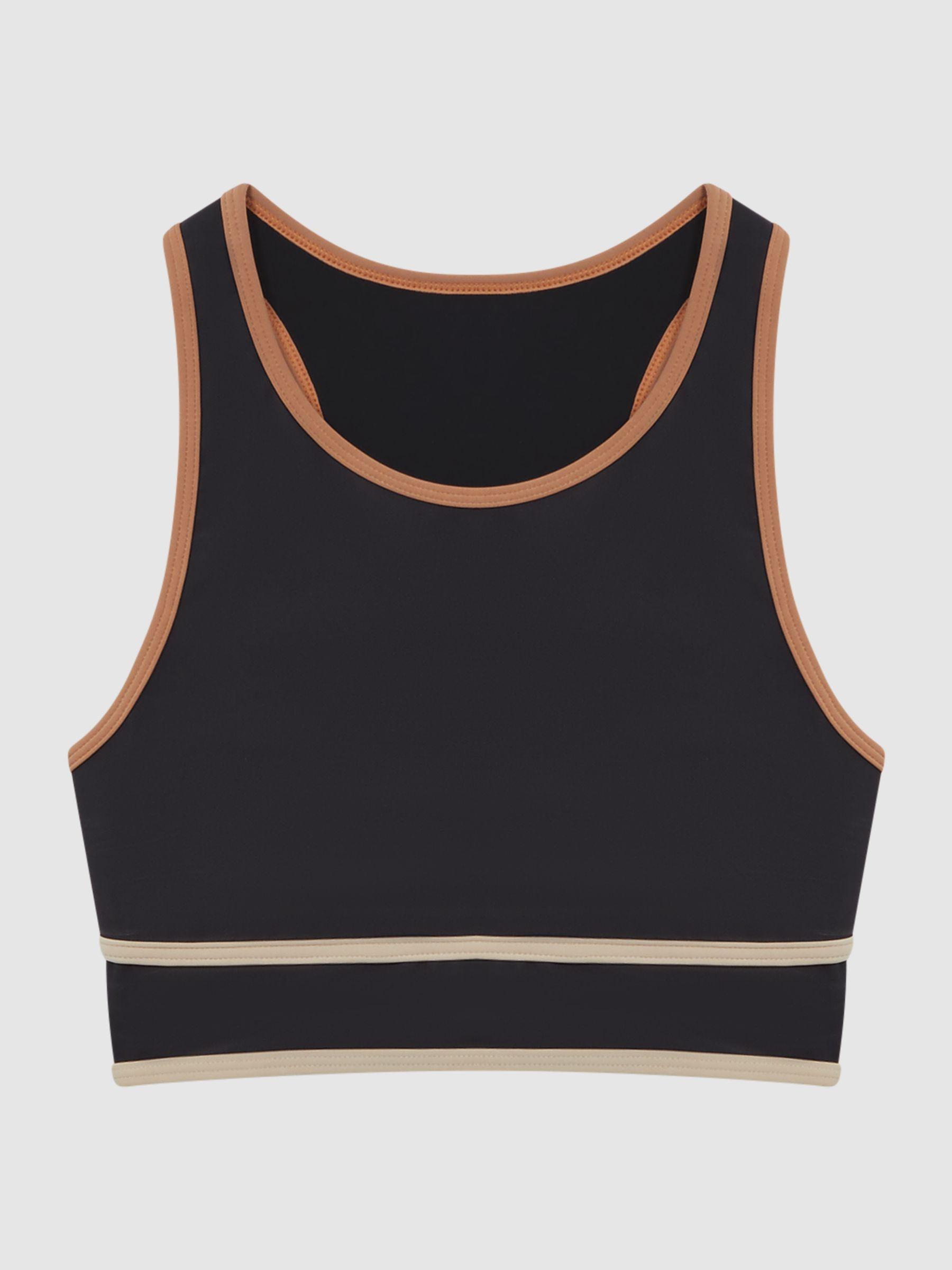 The Upside Racerback Cut-Out Sports Bra in Black Product Image