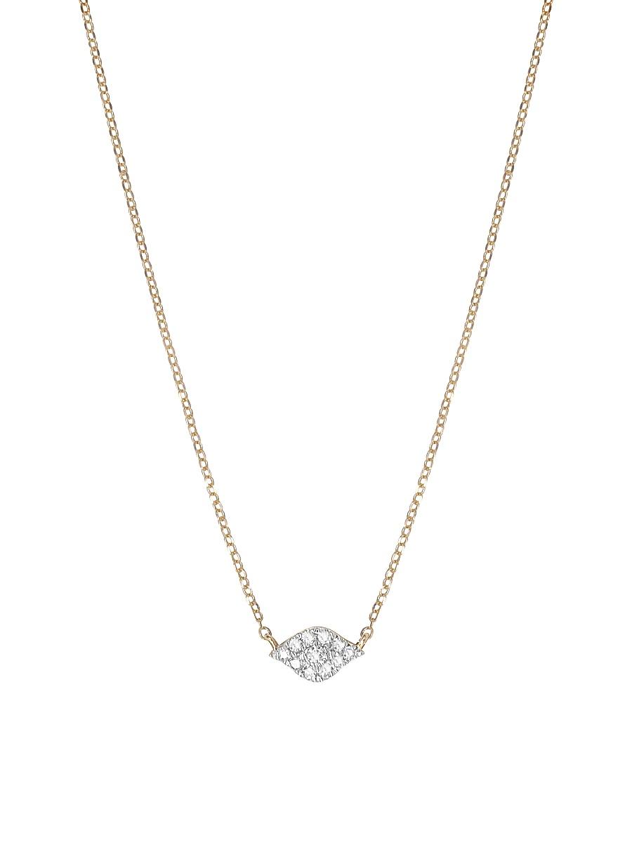 Womens Magic Touch 18K Yellow Gold & Diamond Eye Pendant Necklace Product Image