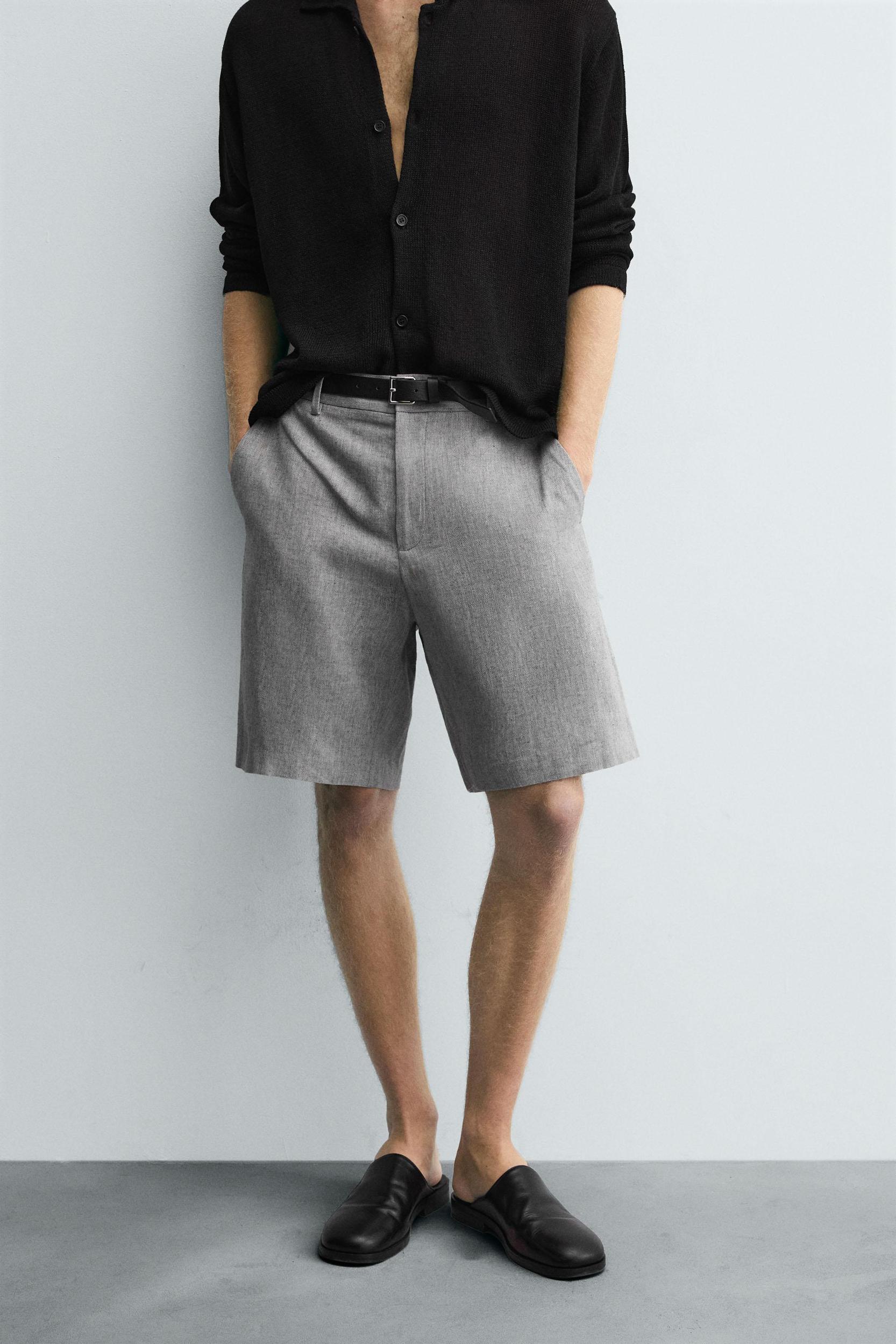 COTTON LINEN SHORTS Product Image
