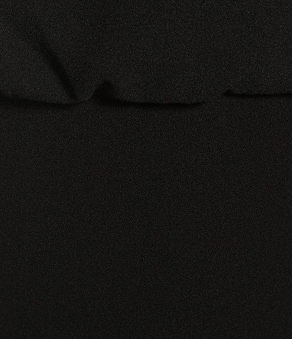 Belle by Badgley Mischka Naomi Stretch Crepe 3/4 Sleeve High Neck Maxi Dress Product Image