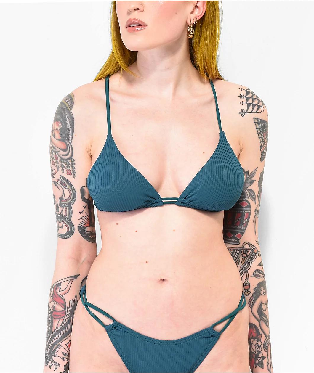 Damsel Amanda Green Triangle Bikini Top Product Image
