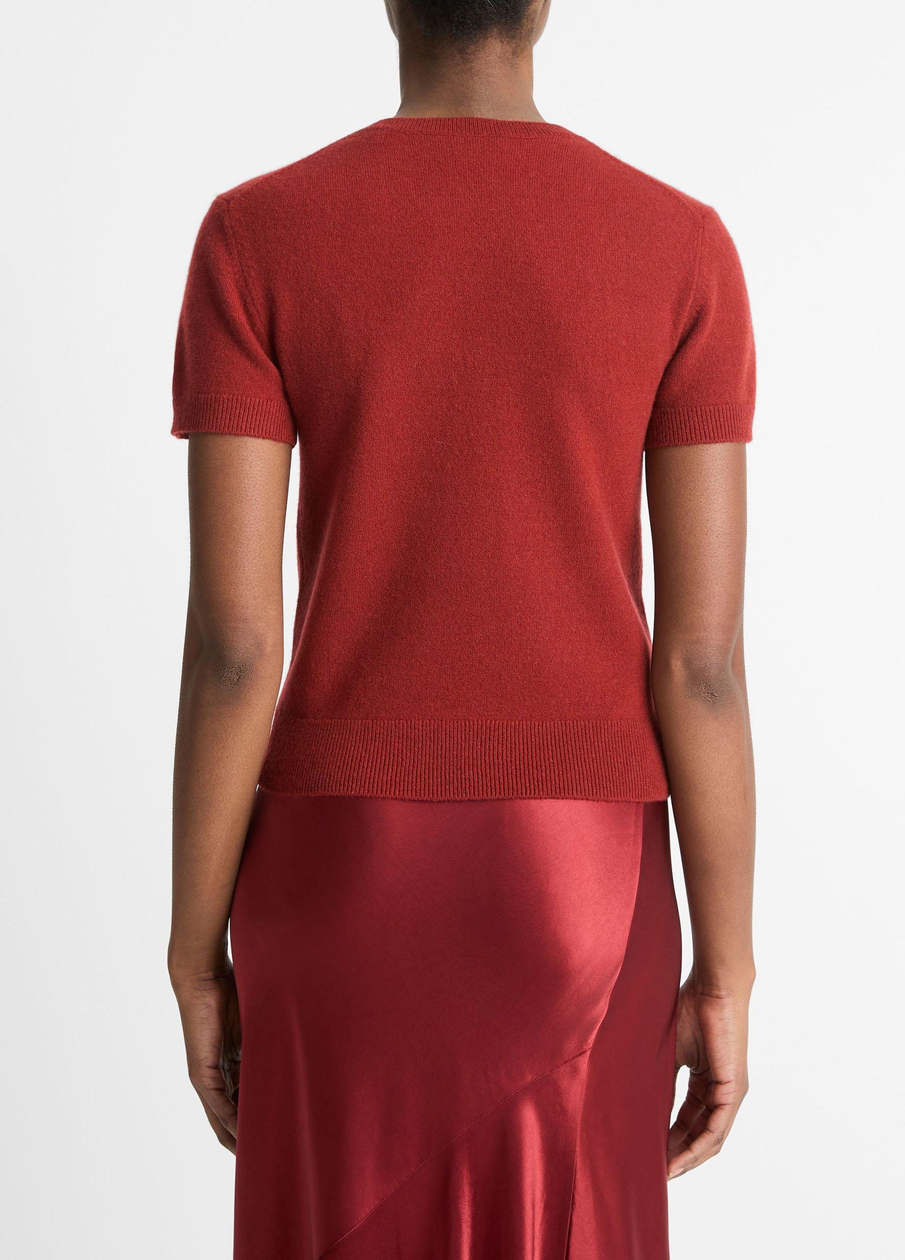Womens Wool & Cashmere-Blend Short-Sleeve Sweater Vince Product Image