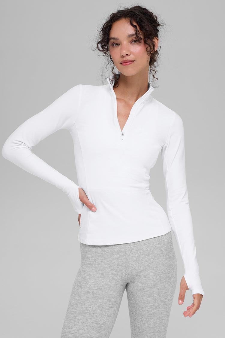 Alosoft 1/2 Zip Rapid Pullover - White Product Image