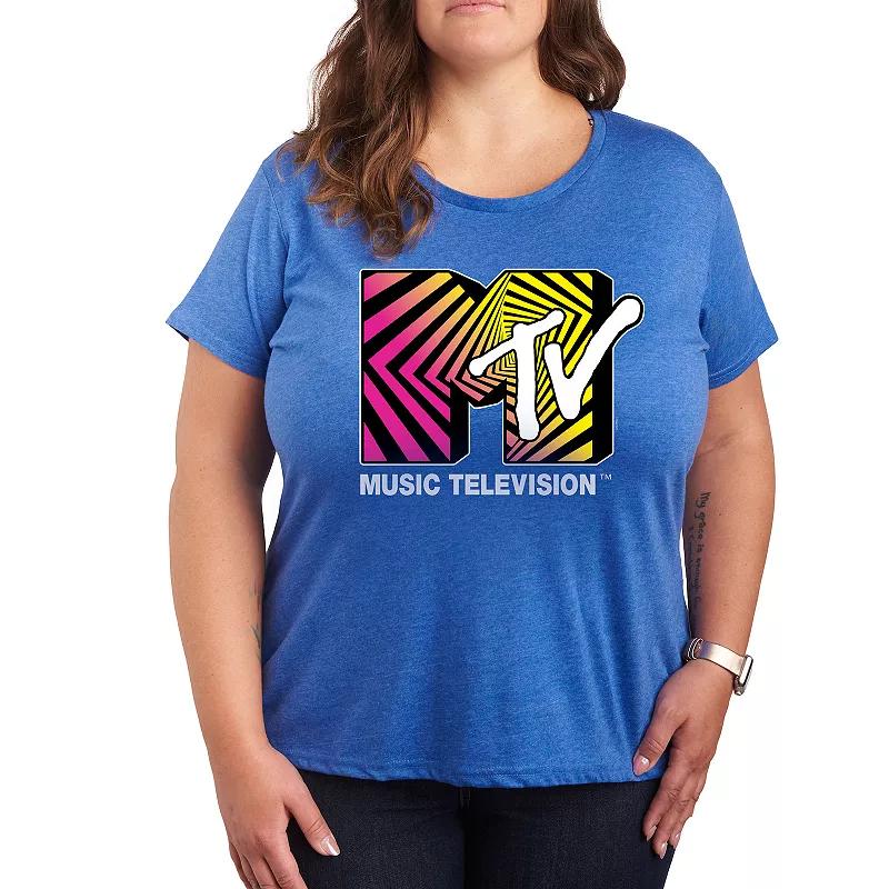 Plus MTV Optical 80s Graphic Tee, Women's,  Product Image