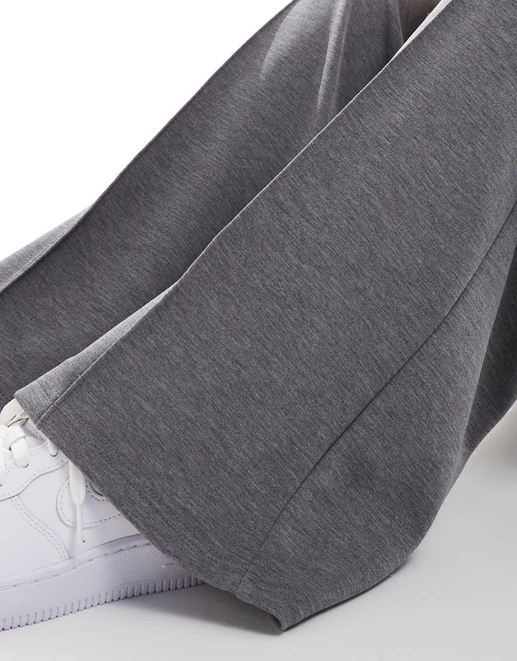Stradivarius soft touch front seam sweatpants in dark gray Product Image