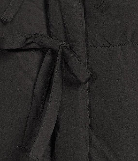 Blu Pepper Flutter Sleeve Bow Detail Zip-Up Puffer Vest Product Image