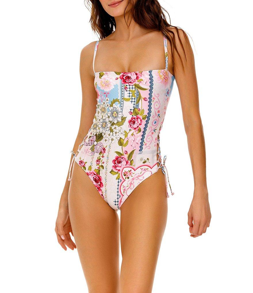 Agua Bendita Mariel Meraki Reversible Lace-Up One Piece Swimsuit Product Image