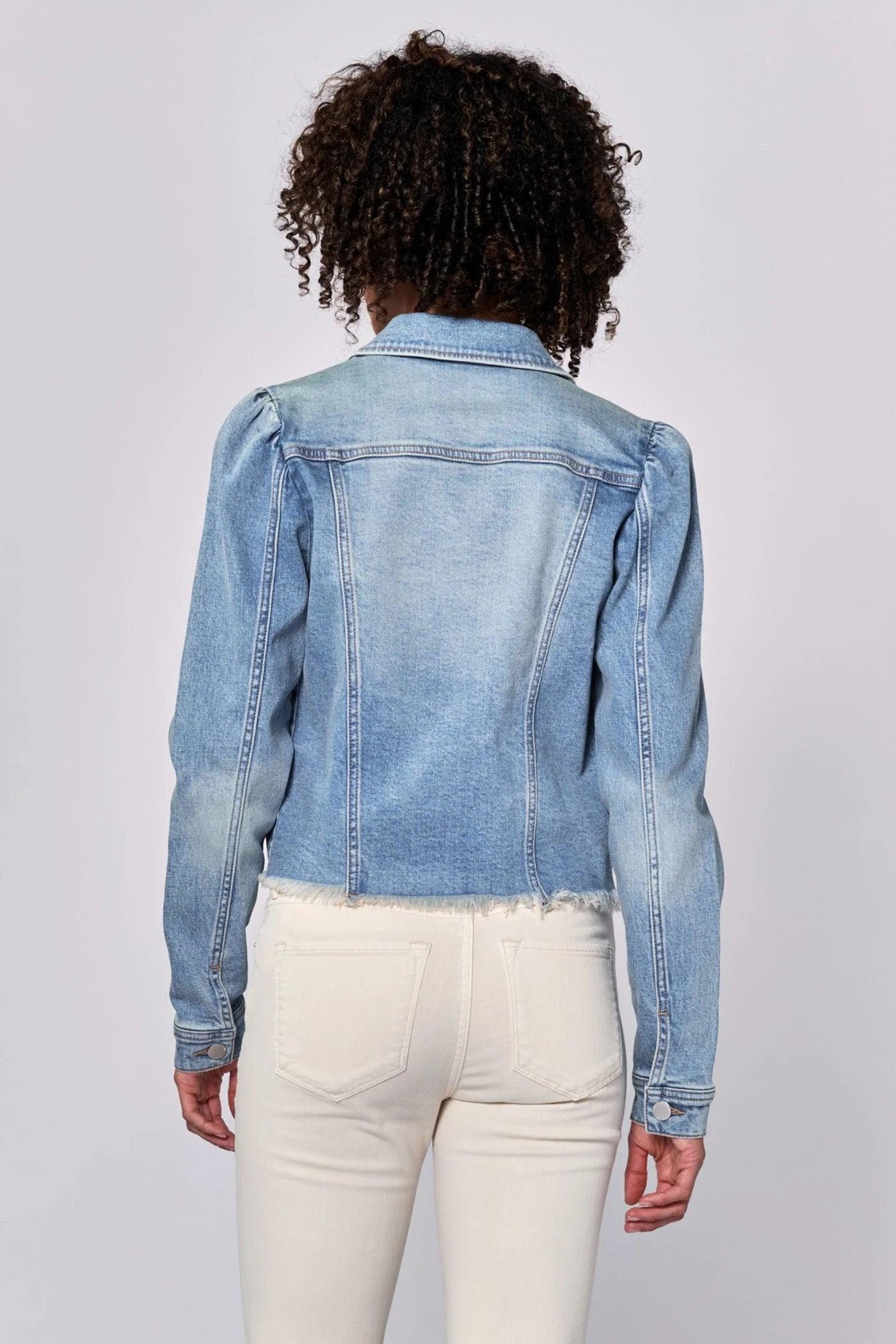 Roselyn Cropped Denim Jacket Product Image