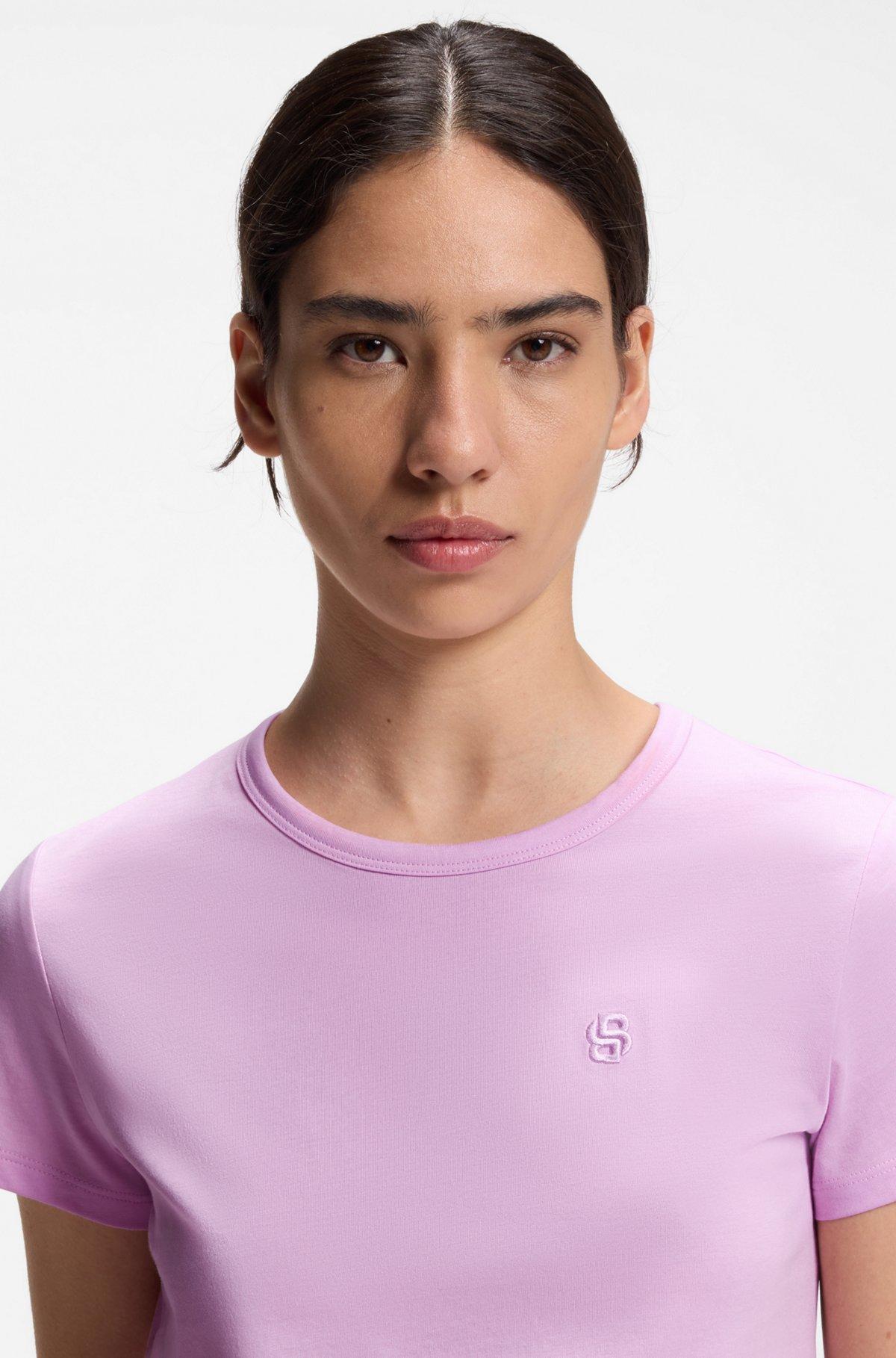 Cotton-jersey slim-fit T-shirt with Double B monogram Product Image