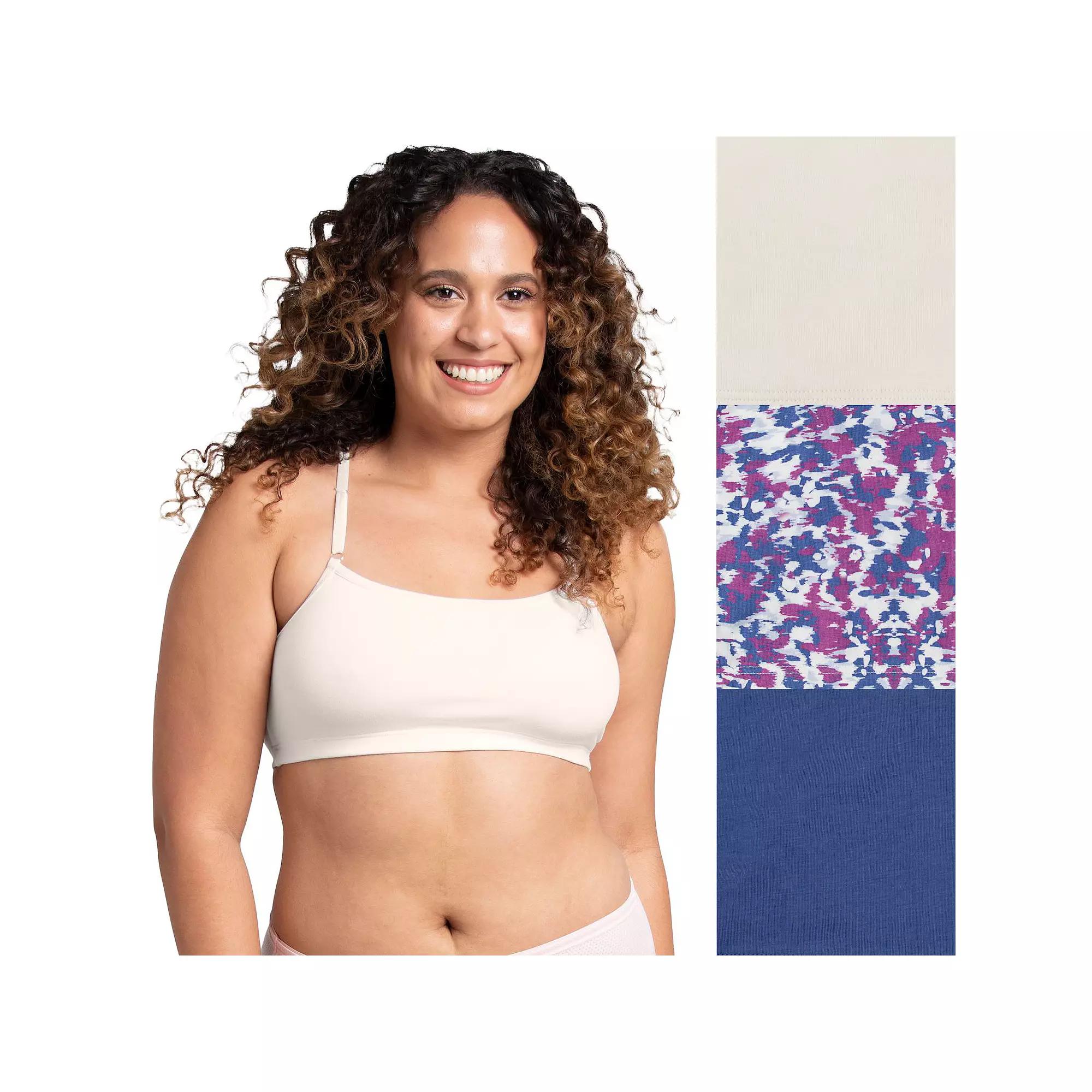 Womens Fruit of the Loom 360 Stretch Bra 3-pack 3DSCSCT Sweet Ivory Product Image