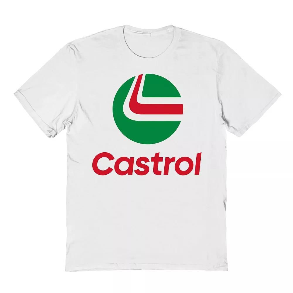 Men's Castrol Stack Baseball Graphic Tee, Size: XXL, White Product Image