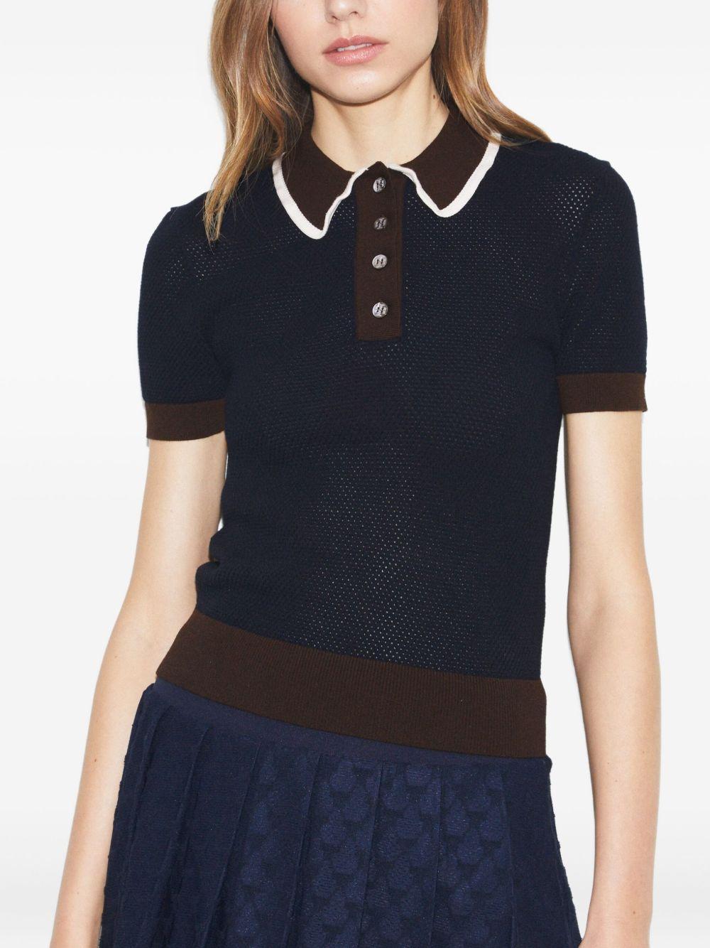 knitted polo shirt Product Image