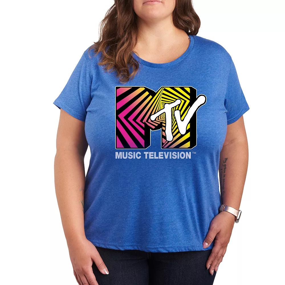 Plus MTV Optical 80s Graphic Tee, Women's,  Product Image