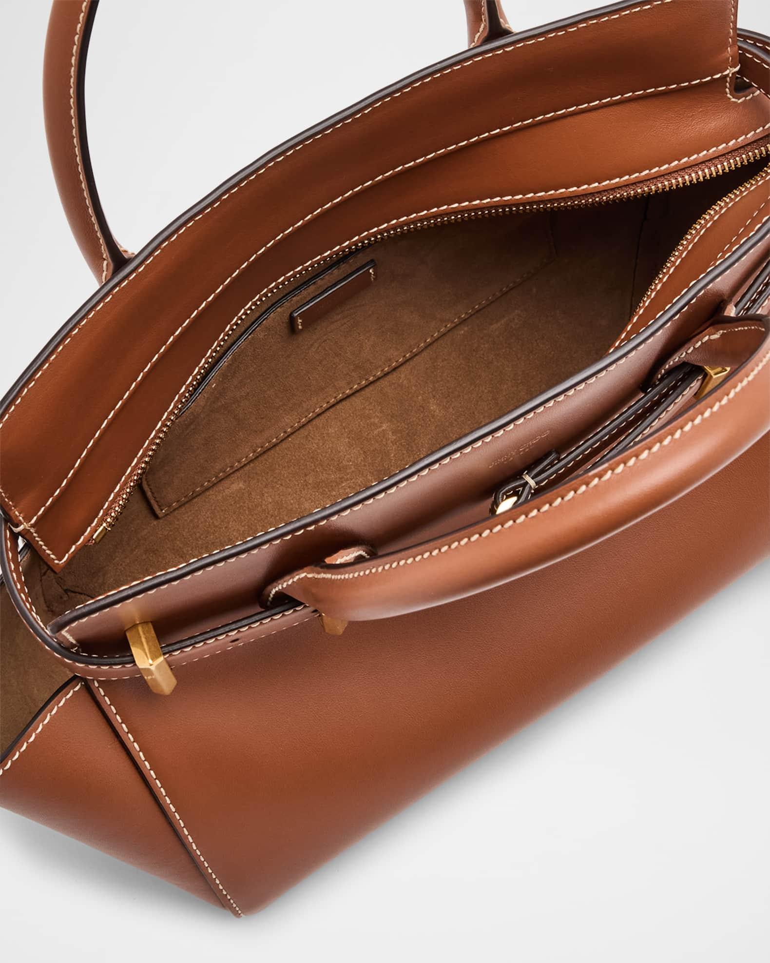 Small Diamond Belted Leather Top-Handle Bag Product Image