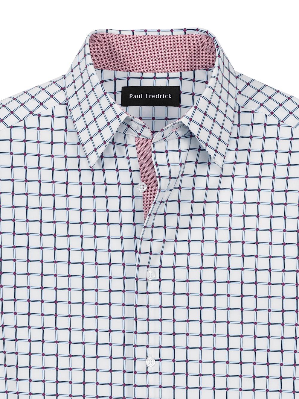 Performance Stretch Check Casual Shirt - Blue/pink Product Image
