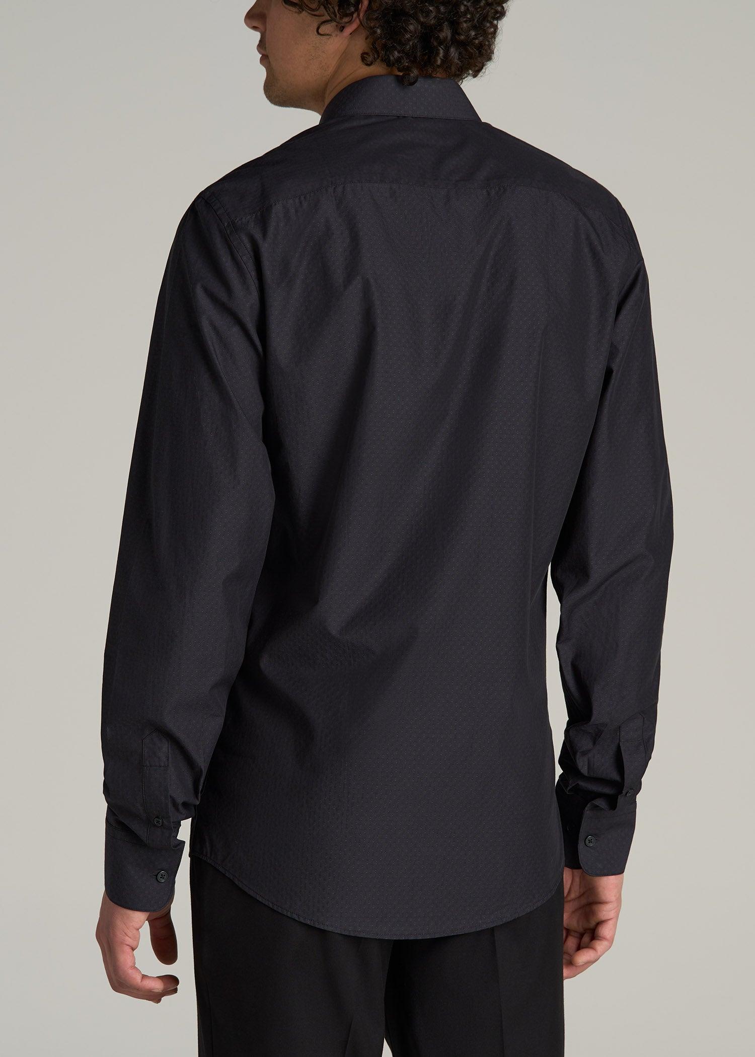 Premium Dress Shirt for Tall Men in Black Diamond Male Product Image