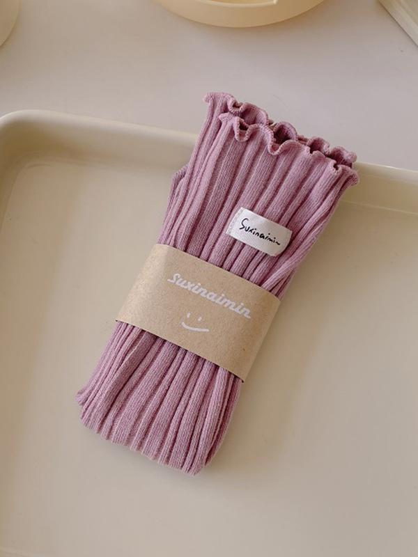 Pleated Wood Ear Lace Socks Product Image