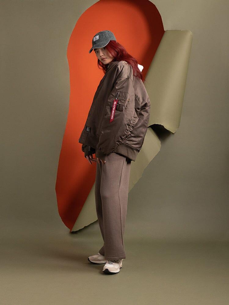 WOMEN'S OVERSIZED MA-1 MOD BOMBER JACKET - BLACK / L Product Image