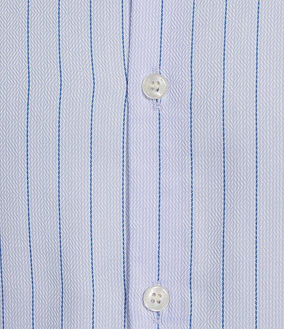Murano Slim Fit Vertical Stripe Dobby Long Sleeve Woven Shirt Product Image