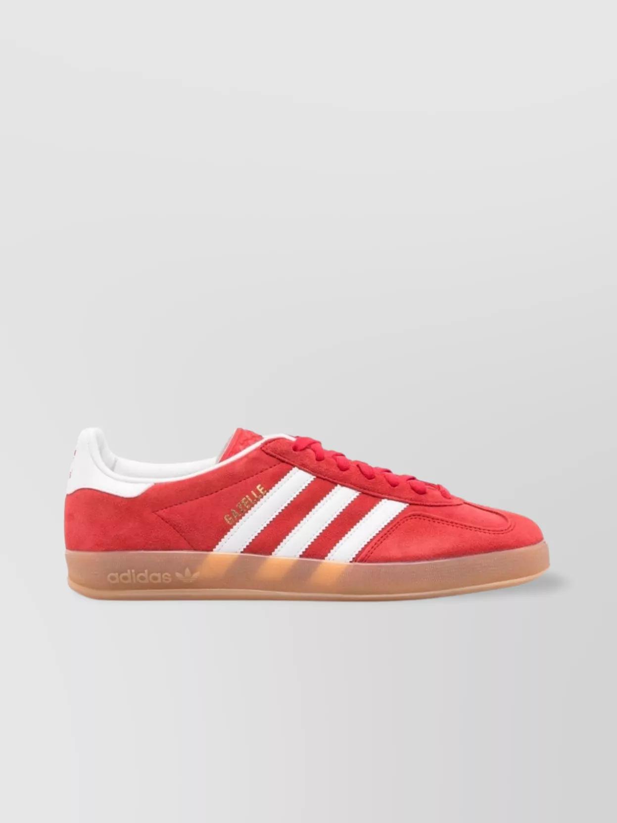 ADIDAS ORIGINALS Gazelle Suede Sneakers With Branded Heel In Red Product Image