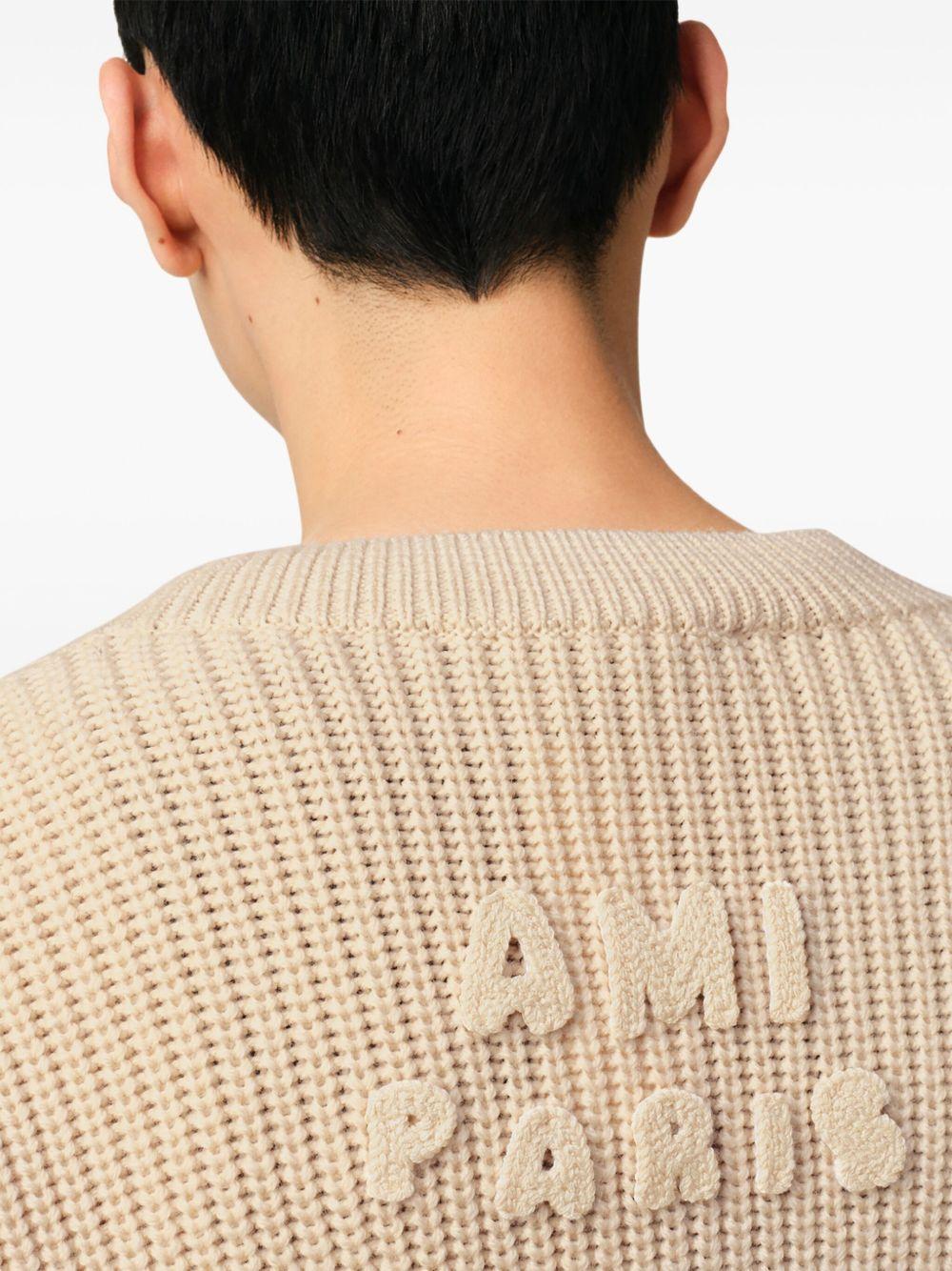 ribbed V-neck sweater Product Image