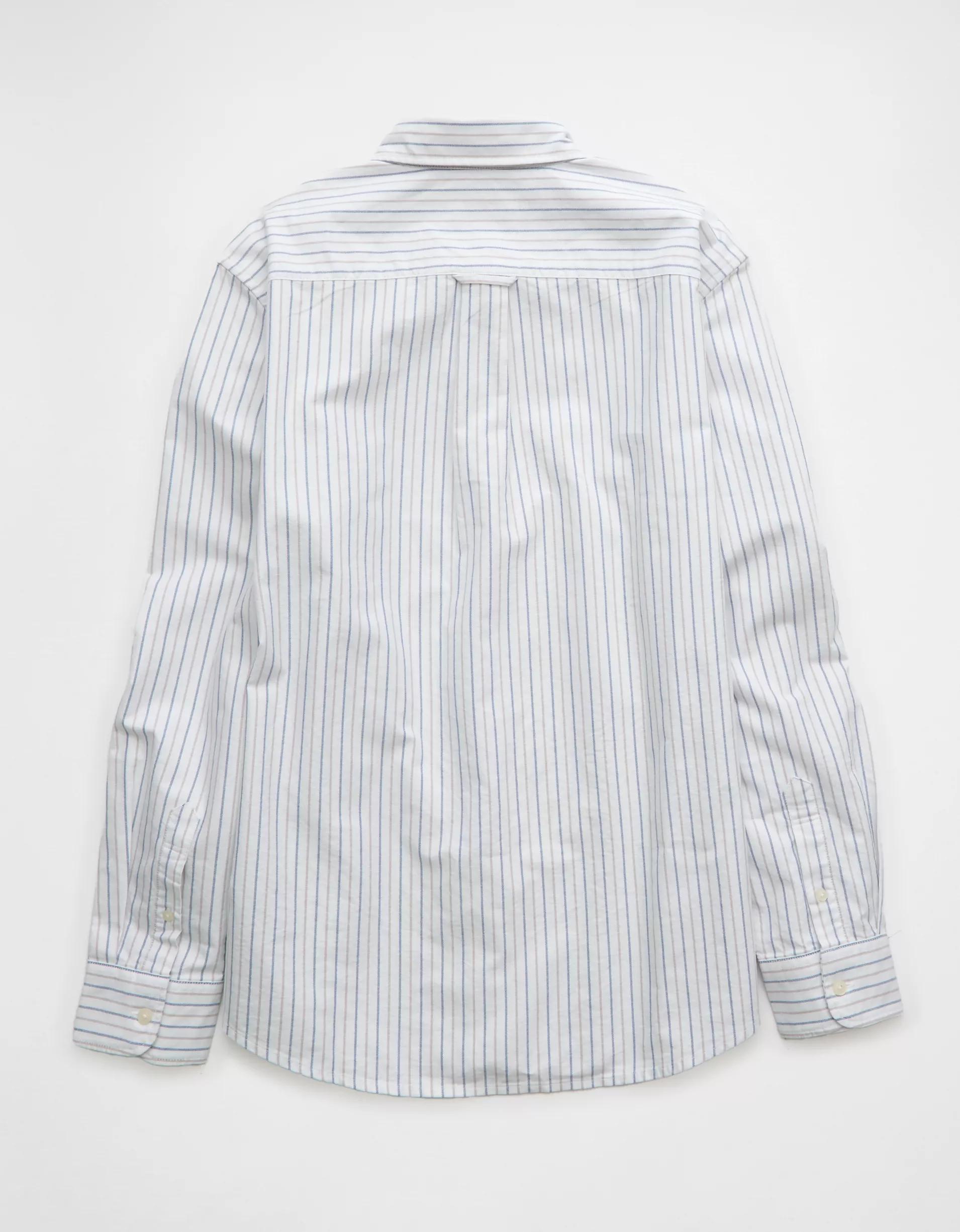 AE Everyday Oxford Striped Button-Up Shirt Product Image