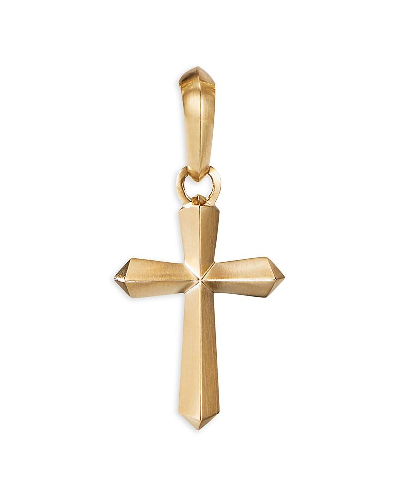 Mens Cross Amulet in 18K Yellow Gold, 19mm Product Image