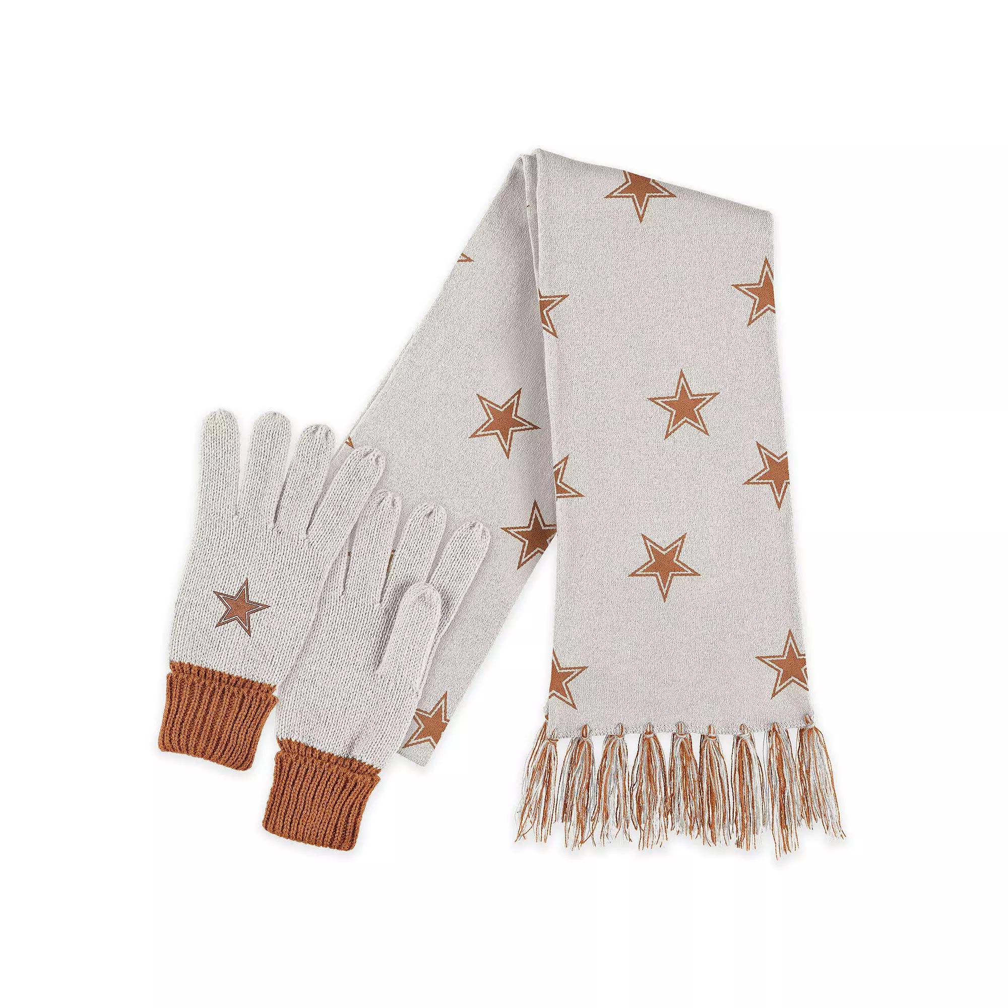 Women's WEAR by Erin Andrews Dallas Cowboys Tonal Scarf & Glove Set, Team Product Image