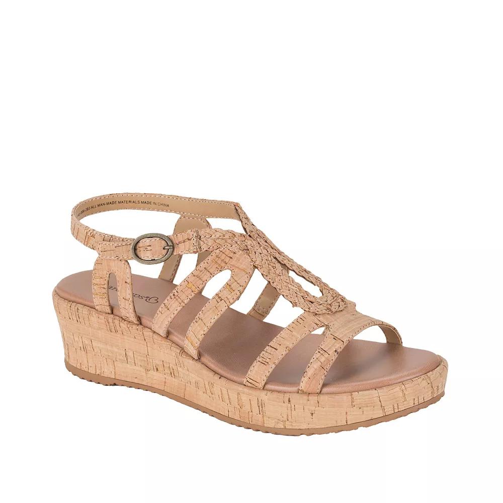 Baretraps Wilma Women's Wedge Sandals, Size: 5.5, Natural Brown Product Image