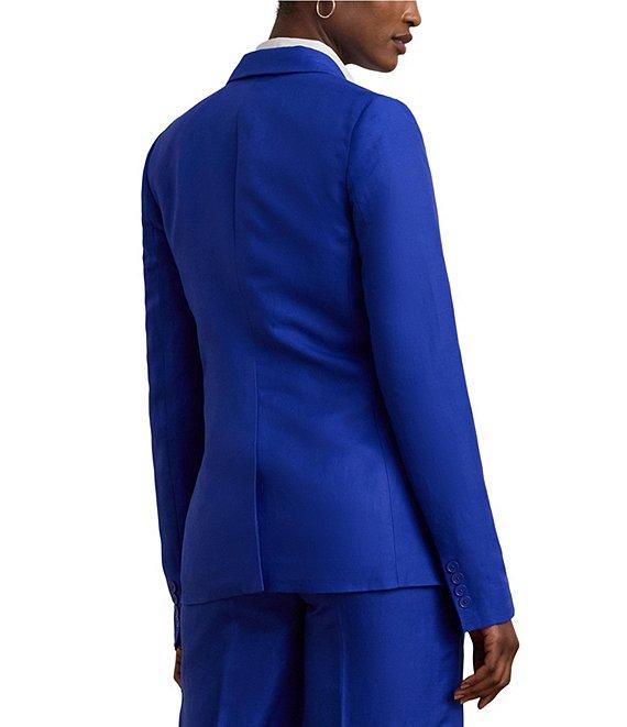 Lauren Ralph Lauren Linen-Blend Twill One-Button Front Blazer Product Image