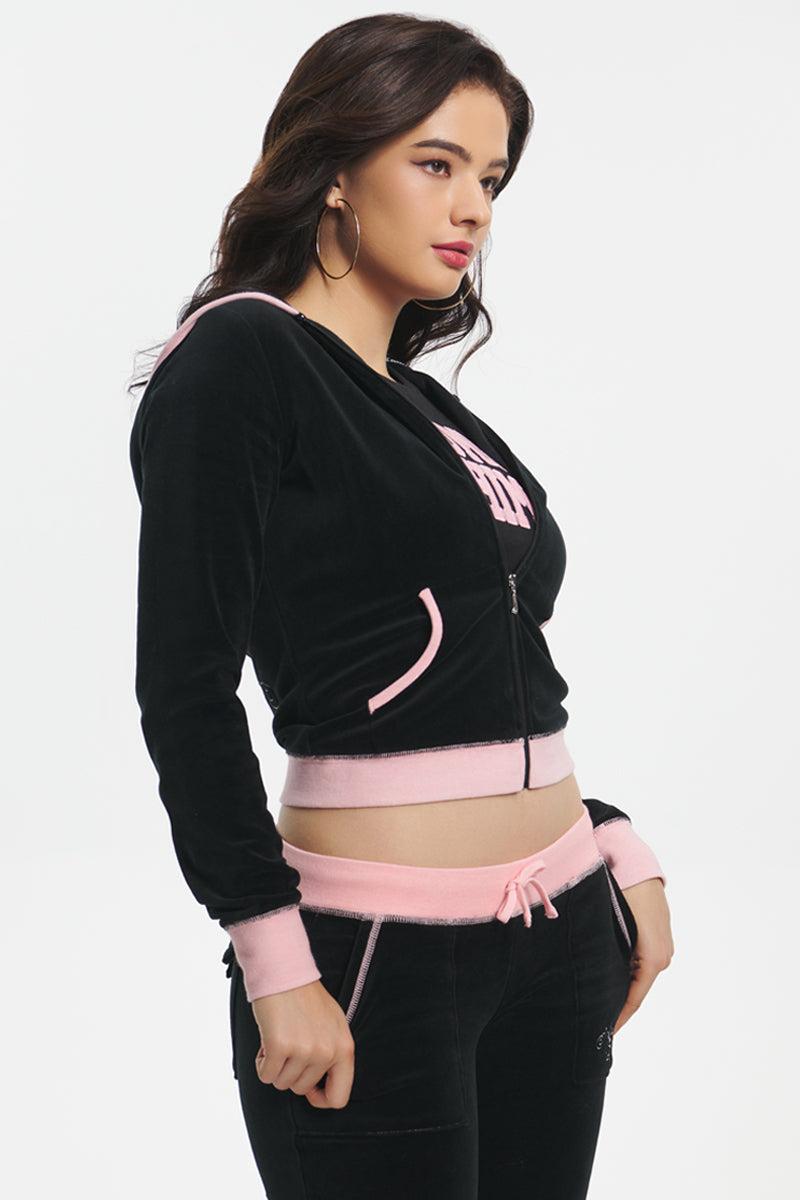 Sweetheart Cotton Velour Hoodie Product Image